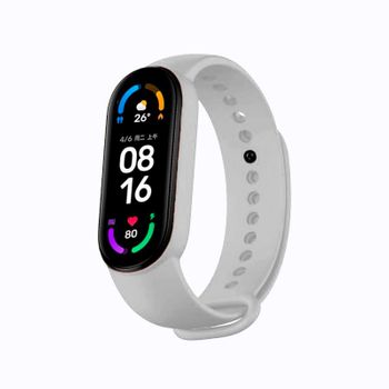 Correas De Silicona Para Xiaomi Mi Band 6 Gris Perla