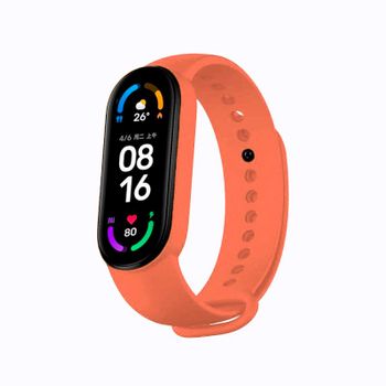 Correa De Silicona Para Xiaomi Mi Band 6 Naranja