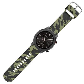 Amazfit Gtr Correa De Silicona Camuflaje Verde 47mm Compatible Otros Modelos