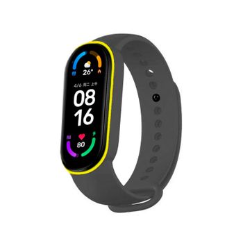 Correas De Silicona Para Xiaomi Mi Band 6 Amarillo / Negro