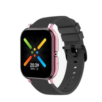 Smartwatch Y30 Compatible Con Ios O Android Color Rosa Metalizado Y Negro