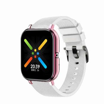 Smartwatch Y30 Compatible Con Ios O Android Color Rosa Metalizado Y Blanco