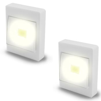 Pack 2 Interruptores Led Luz Para Interior Armarios, Puertas Muebles Iluminación Para Rincones Del Hogar