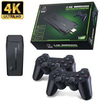 Consola Retro Portátil Para 2 Jugadores Stick Lite 4k Ultra Hd Juegos Clásicos Arcade, Con 2 Mandos Inalámbricos