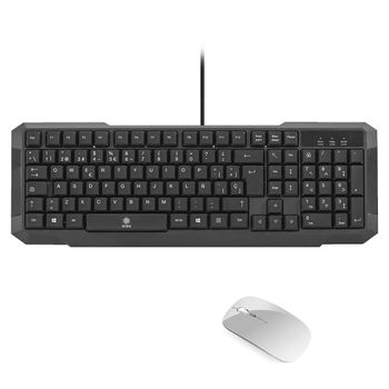 Pack De Teclado Usb Y Ratón Inalámbrico 2.4ghz Para Ordenador Pc Portátil, Compatible Con Windows Y Mac (ratón Blanco)