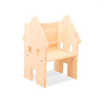 Silla De Pino Macizo De Color Madera Natural Casa Montessori.