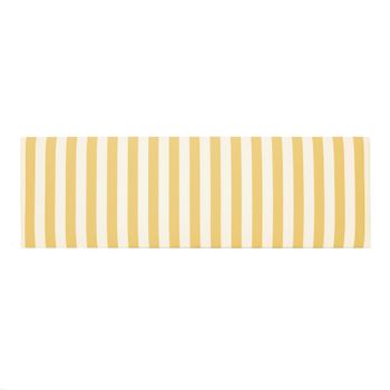 Cabecero Tapizado De Tela Rayas Amarillas 145x52cm