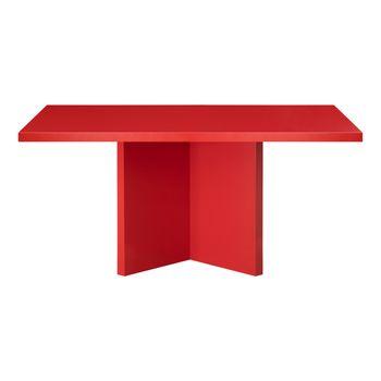 Mesa De Centro Tablero Resistente Mdf 3cm Rojo Llama 100x50cm