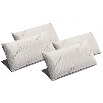 Pack 4 Almohadas Carbono 60x40cm Firmeza Media Desenfundable Efecto Anti-stress