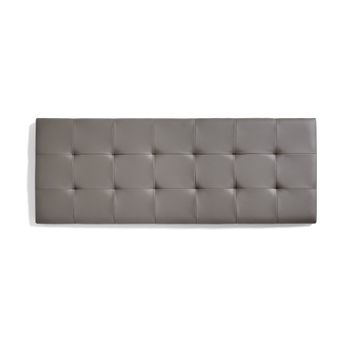 Cabecero De Cama 100 Capitone Cuadros Polipiel 112x57x5cm Gris