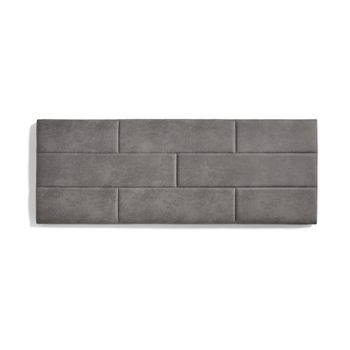 Cabecero De Cama 90 Muro Ladrillos Tela Antimanchas 112x57x5cm Gris