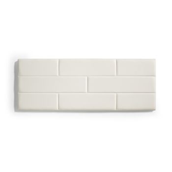 Cabecero De Cama 80 Muro Ladrillos De Polipiel 112x57x5cm Blanco