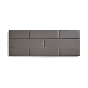 Cabecero De Cama 80 Muro Ladrillos De Polipiel 112x57x5cm Gris