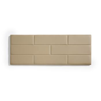 Cabecero De Cama 130 Muro Ladrillos De Polipiel 152x57x5cm Camel Claro