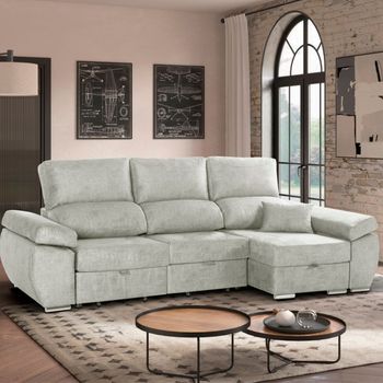 Sofa Chaise Longue Sultan Derecha Arena 4 Plazas 260x150 Cm Tanuk con  Ofertas en Carrefour