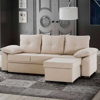 Sofa Chaise Longue Sjorn Izquierda Mostaza Tejido Con Sistema Acualine 4  Plazas 270x191 Cm Tanuk con Ofertas en Carrefour