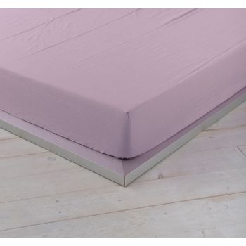 Sábana Bajera Liso Lino Lila Naturals Cama 90