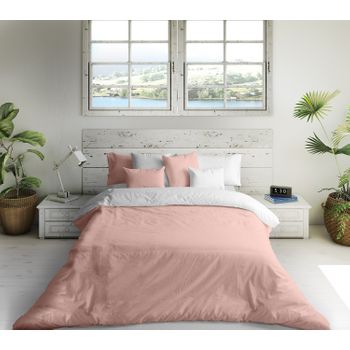 Funda Nórdica Bicolor Rosa Ftr8/blanco Naturals Cama 200