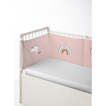 Protector De Cuna Unicorn White