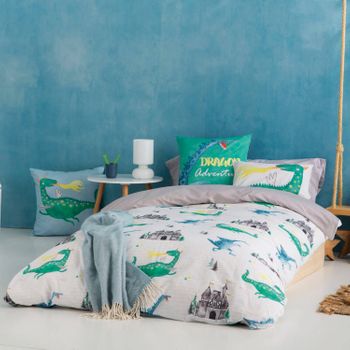 Funda Nórdica De Dos Piezas Olcy Azul Cama 90 Cm con Ofertas en Carrefour