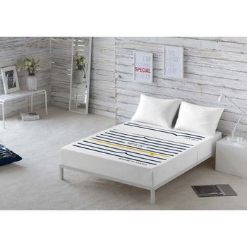 Cotton Artean - Juego De Sabanas Cuadros Azul Cama De 150 X 190/200. con  Ofertas en Carrefour