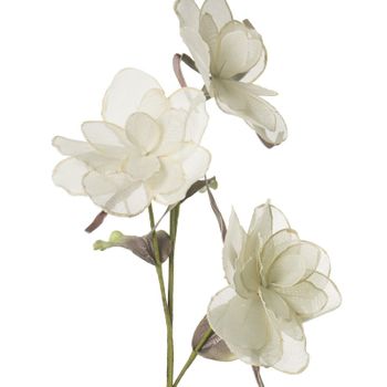 Flores Gasa Blanco