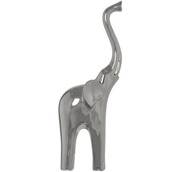 Figura Elefante Plata Brillo