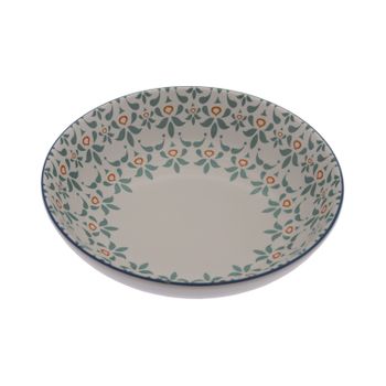 Vajilla 18 Piezas de Porcelana CARREFOUR HOME Helechos Gris