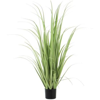 Planta Artificial De Peva Pe Acero Cemento Homcom Ø17x95 Cm-verde