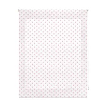 Estor Enrollable Infantil - Estor Infantil Tamaño 120x180 - Estor Enrollable Color Blanco Con Estrellas Rosa | Blindecor