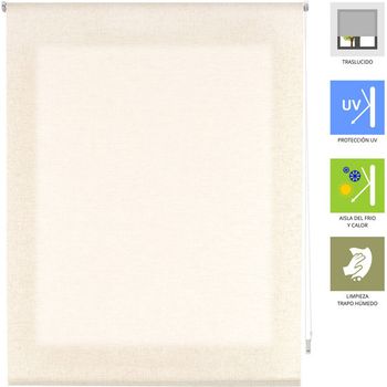 Estor Enrollable Textura Lino - Estor Lino Tamaño 100x200 - Estor Enrollable Color Beige | Blindecor