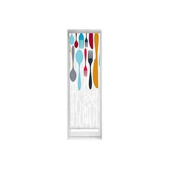 Estor Estampado Easyfix - Estor Sin Herramientas Tamaño 40x150 - Estor Sin Taladro Color Cubiertos | Blindecor