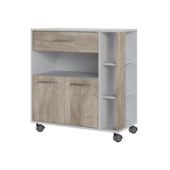 Alacena De Cocina Con 4 Puertas De Melamina Homcom 70x40x180cm Blanco con  Ofertas en Carrefour