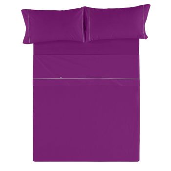 Juego De Sábanas Alexandra House Living Morado Cama De 200 4 Piezas