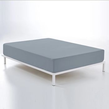 Sábana Bajera Ajustable 100% Algodón 200 Hilos Acero Para Cama De 105 Cm Alto 35