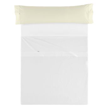 Pack De 2 Fundas De Almohada Polialgodón Color Crema 50 X 80 Cm  Cierre En Tapa Y Solapa