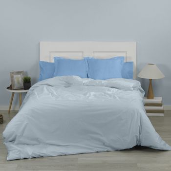 Funda Nórdica Lisa Polialgodón Color Azul Celeste Para Cama De 90 Cm