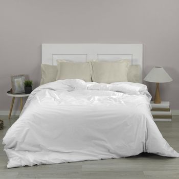 Funda Nórdica Lisa Polialgodón Color Blanco Para Cama De 135 Cm