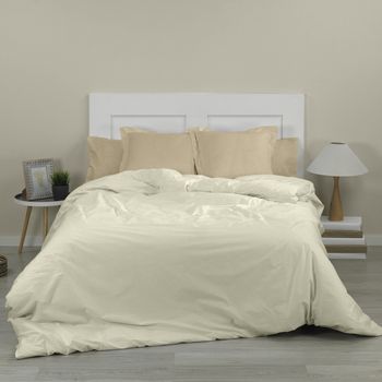 Colcha Lisa + Cojines Acolchada Cama 150 Beige 250x260cm con Ofertas en  Carrefour