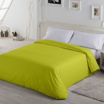 Funda Nórdica Lisa Polialgodón Color Pistacho Para Cama De 90 Cm