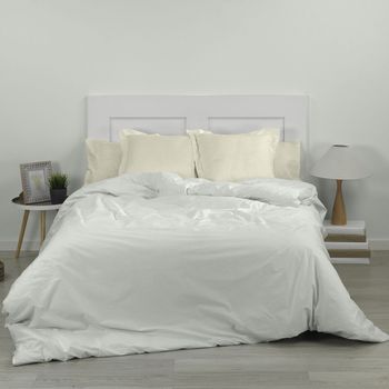 Funda Nórdica Lisa Arena Cama 120 Cm - 200x200 Cm, Algodón 200 Hilos.  Cierre Con Botones. con Ofertas en Carrefour