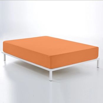 Sábana Bajera Ajustable 100% Algodón 144 Hilos Mango Para Cama De 105 Cm