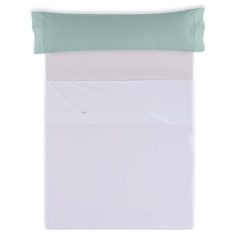 Pack De 2 Fundas De Almohada 100% Algodón 144 Hilos Color Aqua 45x85 Cm