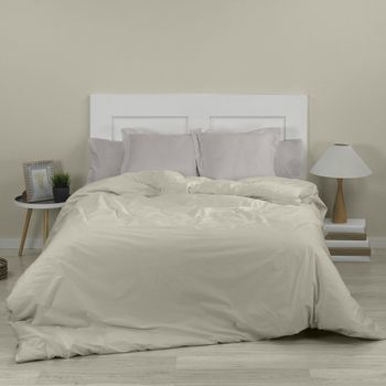 Funda Nórdica Reversible Percal 200h Cama 180 - Tout Le Jour Beige –