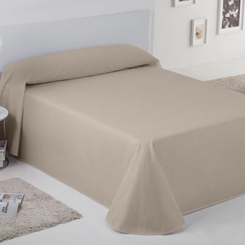 Colcha Cubrecama Rústico Lisos Con Hilo Tintado Color Lino Polialgodón Para Cama De 105 Cm