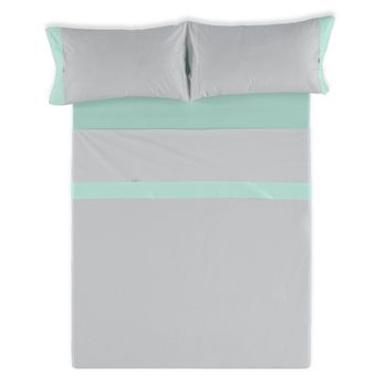 Juego De Sábanas Alexandra House Living Gris Perla Cama De 160