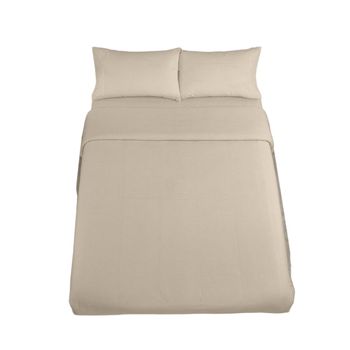 Juego De Funda Nórdica Alexandra House Living Qutun Taupé Cama De 150 3 Piezas