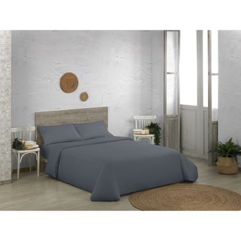 Funda Nórdica Alexandra House Living Qutun Gris Oscuro 150 X 220 Cm