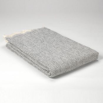 Colcha Plaid Manta Multiusos Cama O Sofá De Algodón Atika Color Gris 225x260 Cm