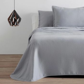 Colcha Reversible Bicolor + Cojines Cama 150cm Gris Claro/gris Oscuro con  Ofertas en Carrefour